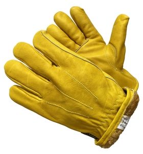 Перчатки кожаные анатомические утепеленные желтые Force Gold Zima 